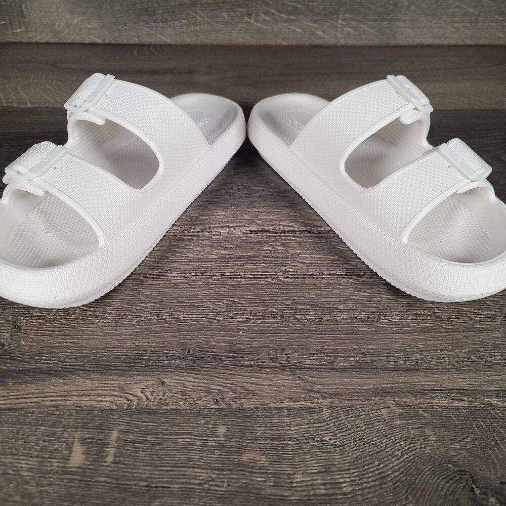 Beach Slides By J/Slides White Eva Double Buckle … - image 5